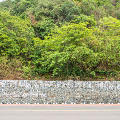 Woven Gabion Wire Mesh Riverbank Slope Protection Double Weave Anti Corrosion Flood Defense