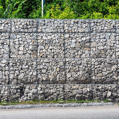 Customized Woven Gabion Basket Stone Cage 1*1*1m 8*10cm Hole Size For Gabion Wall Protection