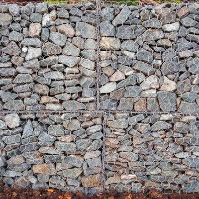 2.7mm Wire Hexagonal Wire Mesh Gabion Cages Corrosion Resistant Gabion Box for Retaining Walls