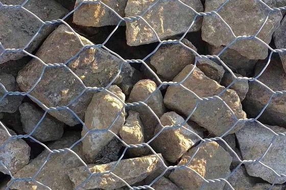 Free Assembly Woven Iron Gabion Box For Stones Drainage Canal Reinforcement Flexible Mesh Anti Clogging CE Certified