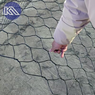 PVC Coated Gabion Cages 2mx1mx1m Reinforced Wire Mesh Rock Filled For Coastal Shoreline And Flood Defense Systems