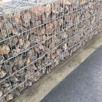 2m X 1m X 1m Gabion Fence 275g Zinc Coated Welded Gabion Basket For Riverbank Protection