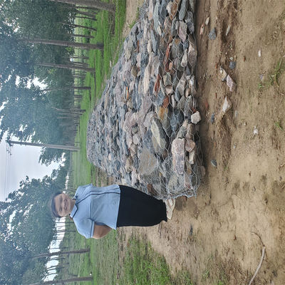 1*1*2m size Rete Metallica Gabion Box Reservoir Embankment Reinforcement High Strength Resistant Mesh