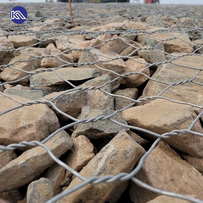 20-30 Years Lifespan Durable 80mm X 100mm Galvanized Gabion Wire Mesh Basket for Dam Protection