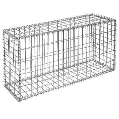 50 X 100mm Galvanized Welded Mesh Gabion / Welded Stone Cage Walls