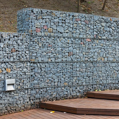 4 X 4 Welded Mesh Gabions High Tensile  Solid Cages Recyclable Feature