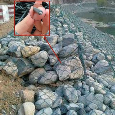 Double Twisted Hexagonal Wire Mesh Gabion Box 2 X 1 X 1 m Gabion 80 X 100 mm Gabion Basket for Flood Control Project