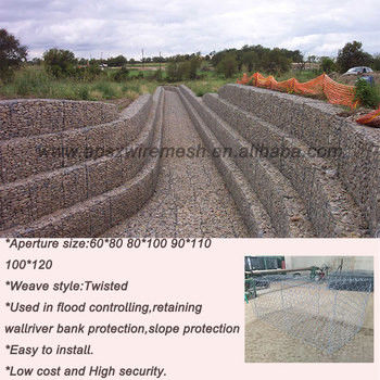 Heavy Duty Erosion Controled Stable Gabion Box wall 2x1x1M Galvanized Steel Wire Mesh Outdoor Retaining Walls Fence