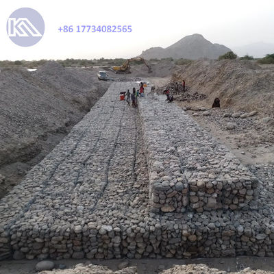 Plain Weave Cutting Service Gabion Wire Cloth Woven Gabion Box Wire Baskets For River Course