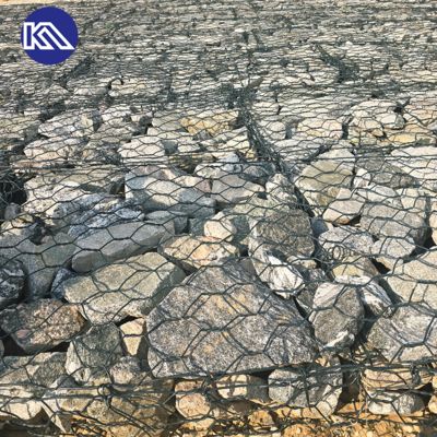 Hot Sale 10 X 12 Cm Gabion Basket / Hexagonal Gabion Wire Mesh Stone Cages Retaining Wall For Flood Control