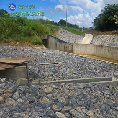 2*1*1m 275g Zinc Coated Gabion Box Filled With Stone As Retaining Wall Fence