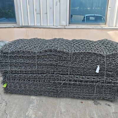80x120mm 1x1x1m Galvanized Double Twist Standard Hexagonal Stone Basket Gabion Wire Mesh