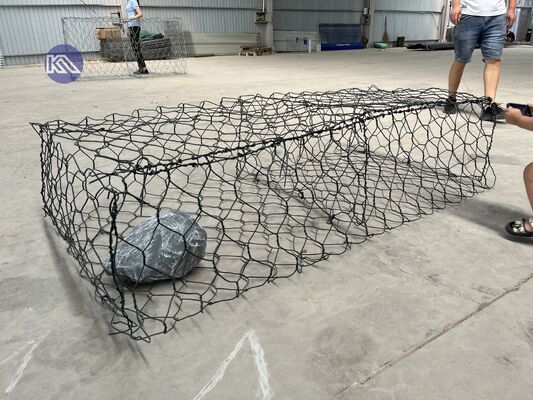 Galvanized Low Carbon Steel Galfan Wire Woven Hexagonal Gabion Box/ Baskets For Retaining Wall Projects