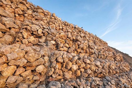 2.7mm Wire Diameter Plain Weave Gabion Basket For Riverbank Protection