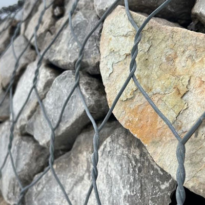 Heavy Duty Gabion Mesh For Water Conservancy Projects Anti Corrosion Mesh Retaining Wall