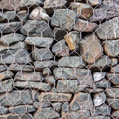 Hexagonal Mesh Hole Gabions Basket Box Wall Galvanized 2x1x1 Box Gabion