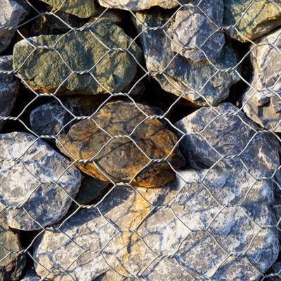 Woven Gabion Wire Mesh Riverbank Armor Heavy Duty Zinc Coated Hydraulic Stability