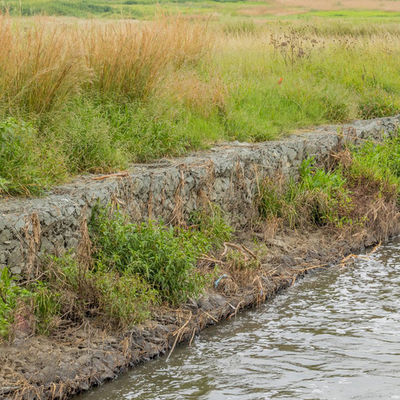 Woven Gabion Box Sewage Plant Corrosion Proof Reinforced Mesh Acid Alkali Resistance