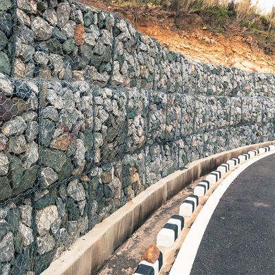 Woven Hexagonal Galvanized 4 X 1 X 1 PVC Coated Stone Basket Gabion Wall Fence Box Mesh For Wire Fencing