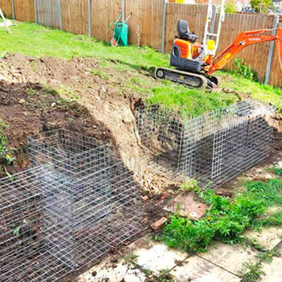 275g Zinc Coating Welded Gabion Retaining Walls 2x1x0.5m Wire Mesh Stone Filled Gabion Basket Fence Wall