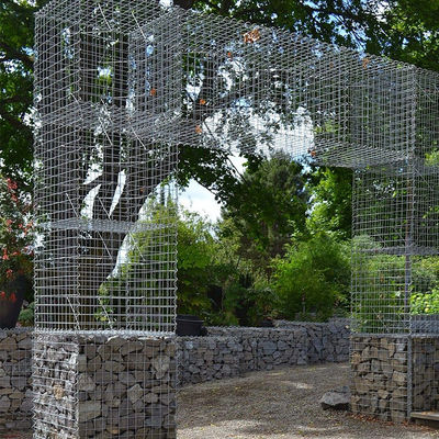 Contemporary Landscape Welded Gabion Metal Planter Box Durable Steel Mesh