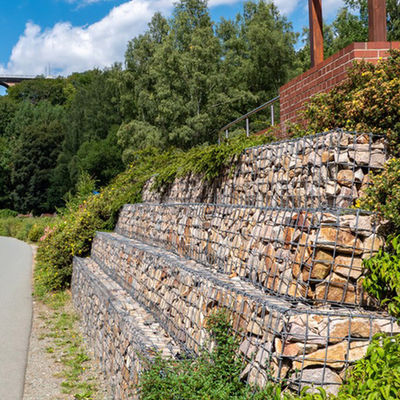 Welded Gabion Mesh For Sloped Garden Erosion Control Heavy Duty Rustproof