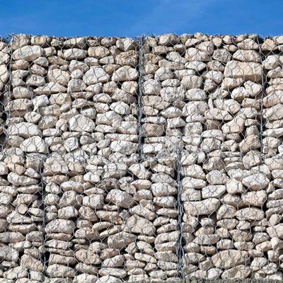 PVC Coated 1x1x1 1x1x2 Stone Gabion Wire Mesh For Gabion Basket Retaining Wall