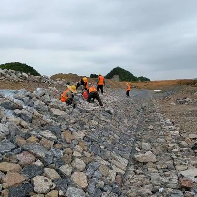 1*1*2M Galvanized Gabion Stone Cage Net Customized Riverbank Erosion Protection