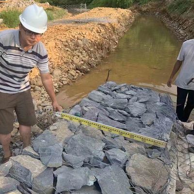 2 X 1 X 1 M gabion mesh wall Retaining Wall For Flood Control Project