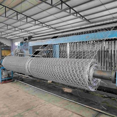 Q195 Steel Wire Galvanized Hexagonal Gabion Netting For River Protection And Farm House Fencing