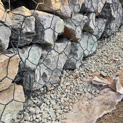 PVC Coated Hexagonal Gabion Mattress Gabion Stone Cages For Sale