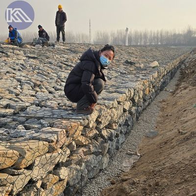 Wire Mesh Rock Cages For Erosion Control Construction Flexibility Can Be Easily Shaped And Installed On Uneven Terrain