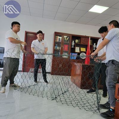 80x100mm Mesh Size Galvanized Iron Wire Gabion Basket for Flood Control Projects