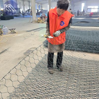 Pvc Coated Galvanized Gabion Wire Mesh Hexagonal Gabion Basket Wall For Water Conservancy And Eco Projects