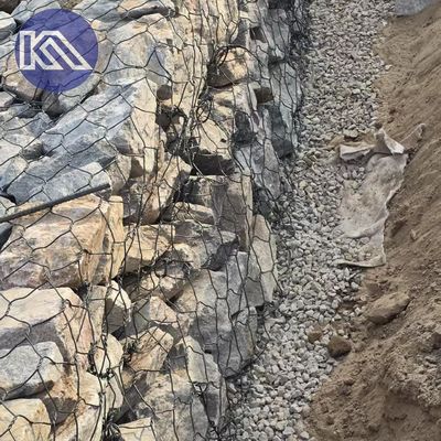 High Strength Steel Wire Mesh Gabion Boxes 1.5mx0.5mx2m for Hillside Landslide Prevention and Road Embankment Stabilization Works