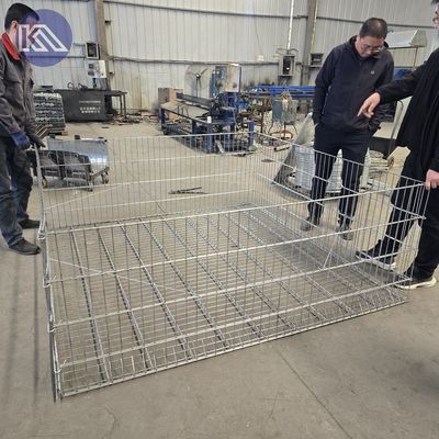 50x100mm Galvanized Welded Gabion Rock Box Mesh For Flood Control Retaining Wall Fence