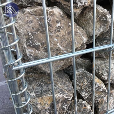 2m X 1m X 1m Gabion Fence 275g Zinc Coated Welded Gabion Basket For Riverbank Protection
