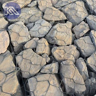 PVC Coated Hexagonal Gabion Mattress Gabion Stone Cages For Sale