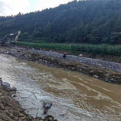 Woven Iron Gabion Retaining Wall Cages For Stones Drainage Canal Reinforcement Flexible Mesh Easy To Install