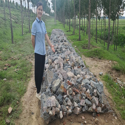 Woven Iron Gabion Retaining Wall Cages For Stones Drainage Canal Reinforcement Flexible Mesh Easy To Install