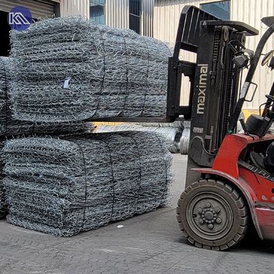 2*1*1m Easy Install Woven Gabion Mesh Box With 3.05mm thickness 80*100mm Mesh Hole for River Erosion Retaining Wall