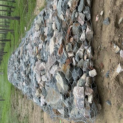 Heavy Duty Gabion Mattress For Soil Erosion Control Woven Mesh Wire Easy Assembly Wooden Pallet Pack