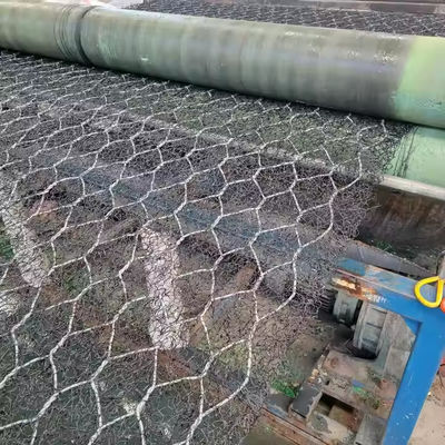 Reinforced Gabion Wire Mesh Mat With Steel Grid Mesh Rockfall Protection Netting