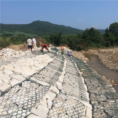Galvanised Coated Woven Gabion Wall