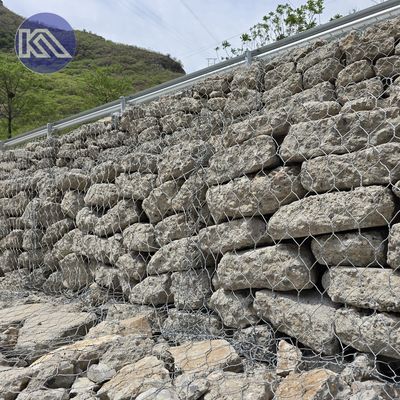 River Erosion Control Galvanized Rock Gabion Basket With 2*1*1m Made By 2.7mm Wire