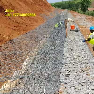 Double Twisted Class A Hexagonal Steel Mesh Gabion Cages for Retaining Walls