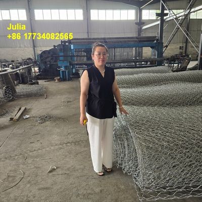 Double Twisted Class A Hexagonal Steel Mesh Gabion Cages for Retaining Walls