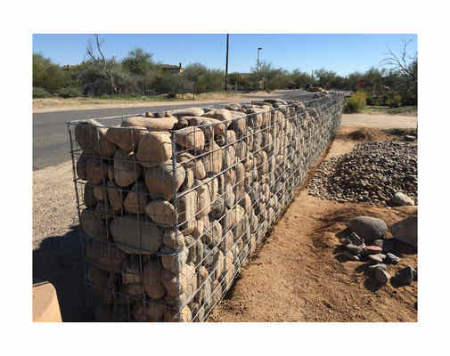 100X80X30Cm Galvanized Welded Wire Mesh Gabion Basket Wall