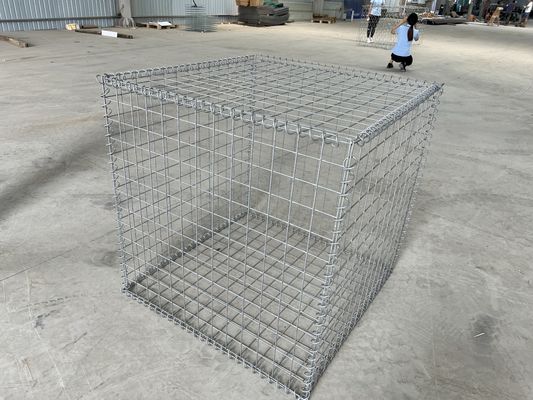 100X80X30Cm Galvanized Welded Wire Mesh Gabion Basket Wall