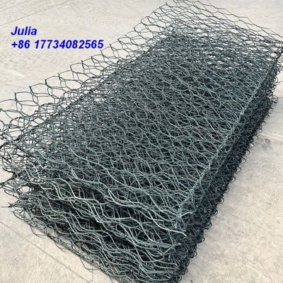 PVC Coated Green Color Gabion Box 2x1x1 Wall Hexagonal Wire Mesh Gabion Basket And Gabion Mattress For Dam Protection